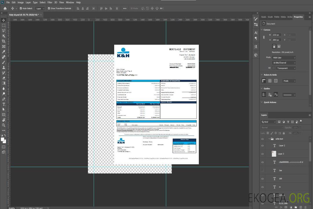 Hongrie K&H Bank relevé hypothécaire bancaire scr template Hongrie K&H Bank relevé hypothécaire bancaire scr template